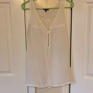 Express White Sleeveless Blouse Size Large